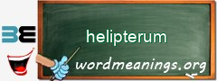 WordMeaning blackboard for helipterum